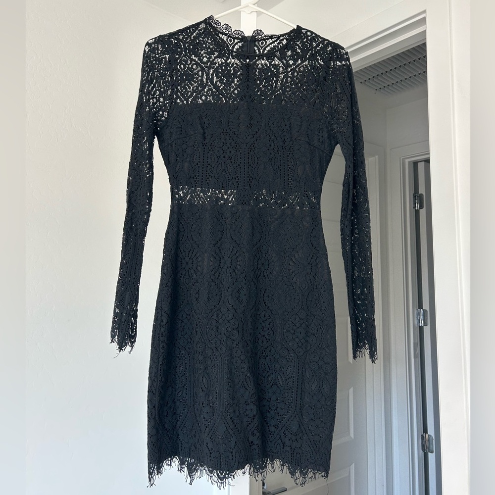 Elegant Black Lace Dress